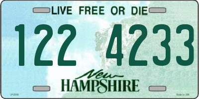 NH license plate 1224233