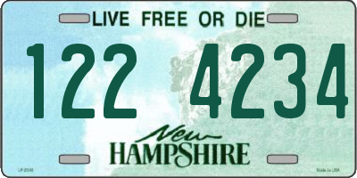 NH license plate 1224234