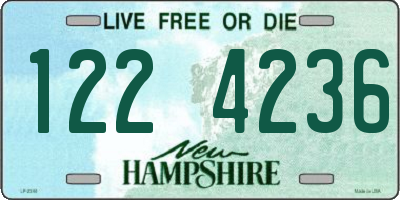 NH license plate 1224236