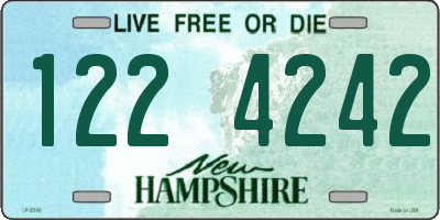 NH license plate 1224242