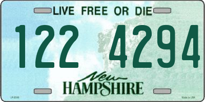NH license plate 1224294