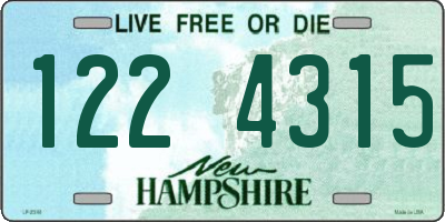 NH license plate 1224315
