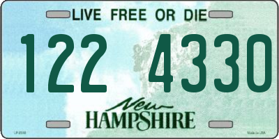 NH license plate 1224330