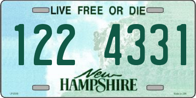 NH license plate 1224331