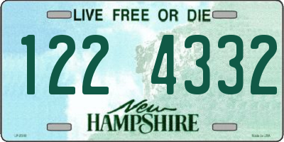 NH license plate 1224332