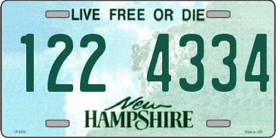 NH license plate 1224334