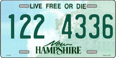 NH license plate 1224336