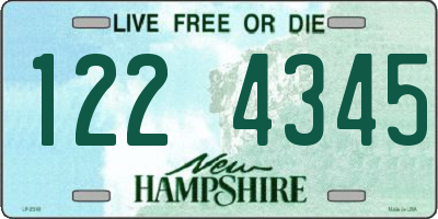NH license plate 1224345