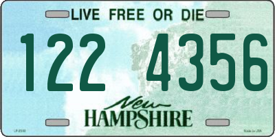 NH license plate 1224356