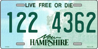 NH license plate 1224362