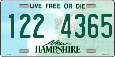 NH license plate 1224365