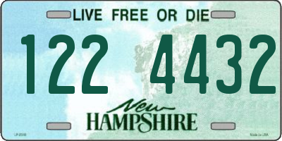 NH license plate 1224432