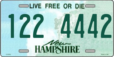 NH license plate 1224442