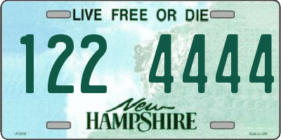 NH license plate 1224444