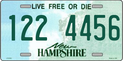 NH license plate 1224456