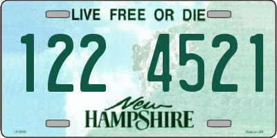 NH license plate 1224521
