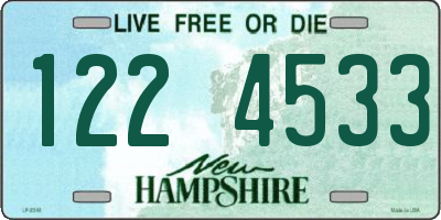 NH license plate 1224533