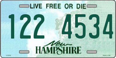 NH license plate 1224534