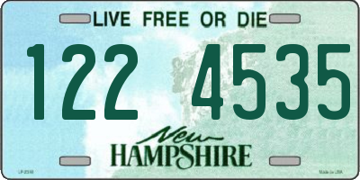 NH license plate 1224535