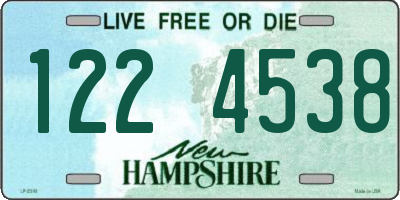 NH license plate 1224538