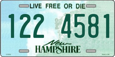 NH license plate 1224581