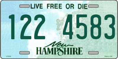 NH license plate 1224583