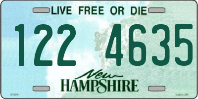 NH license plate 1224635