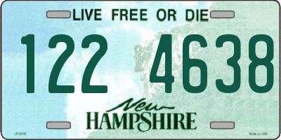 NH license plate 1224638