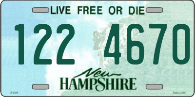 NH license plate 1224670