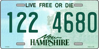 NH license plate 1224680