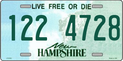 NH license plate 1224728