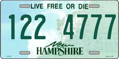 NH license plate 1224777