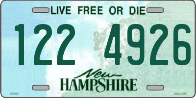 NH license plate 1224926