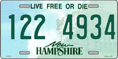 NH license plate 1224934