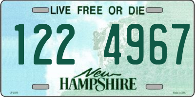 NH license plate 1224967
