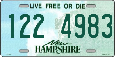 NH license plate 1224983