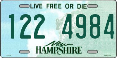 NH license plate 1224984