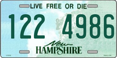 NH license plate 1224986