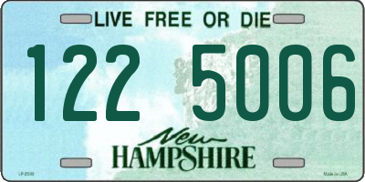 NH license plate 1225006