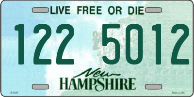 NH license plate 1225012
