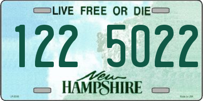 NH license plate 1225022