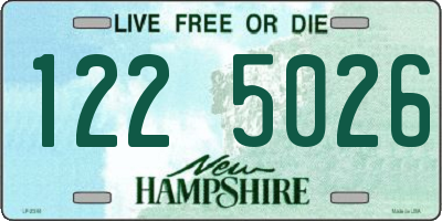 NH license plate 1225026