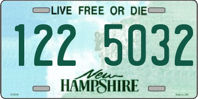 NH license plate 1225032