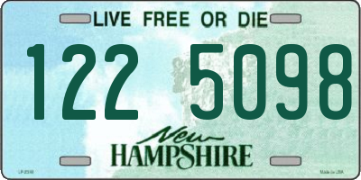 NH license plate 1225098