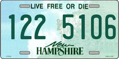 NH license plate 1225106
