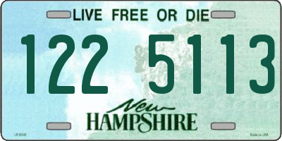 NH license plate 1225113
