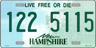 NH license plate 1225115