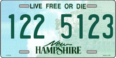 NH license plate 1225123