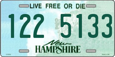 NH license plate 1225133