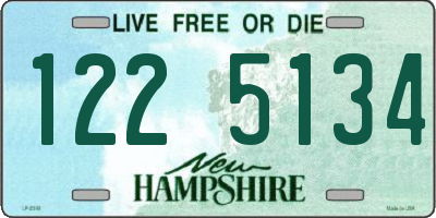 NH license plate 1225134